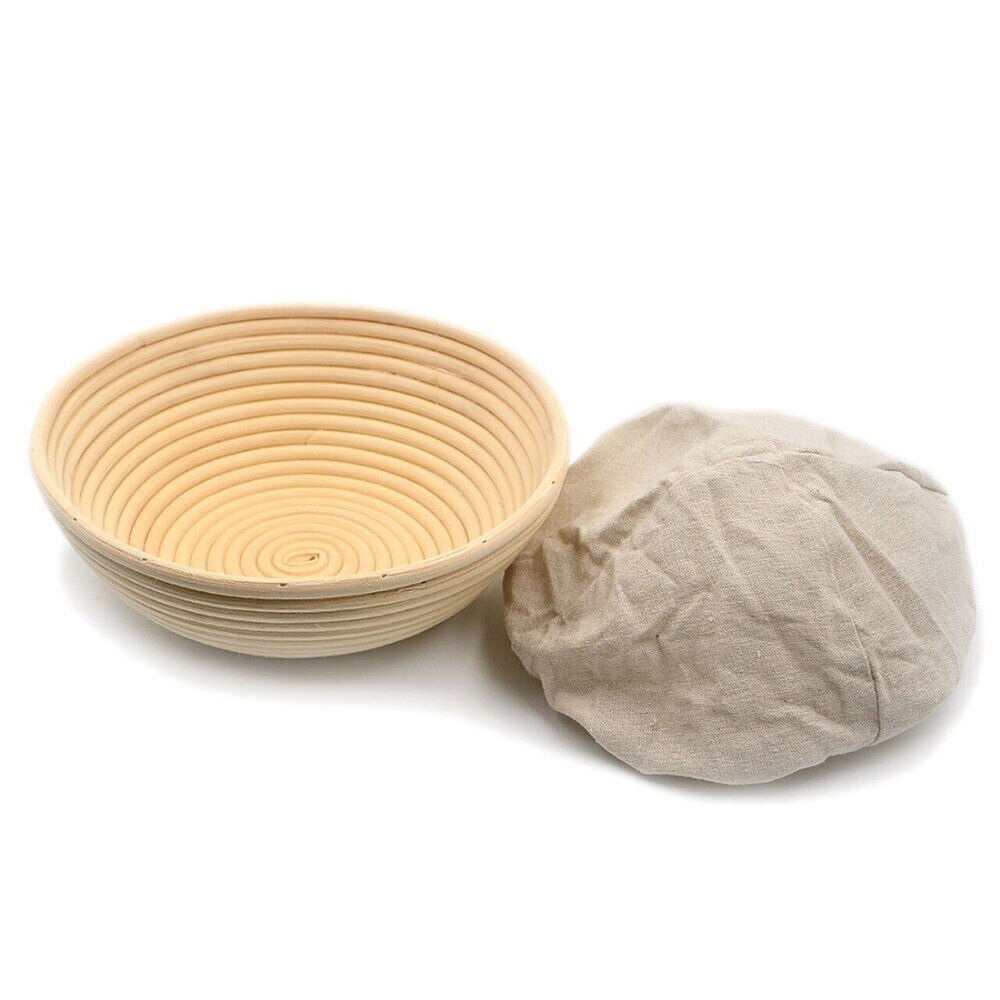 Brunswick Bakers Round Rattan 25cm Bread Banneton w/ Lining Sourdough Basket (2 Pack) — image 2
