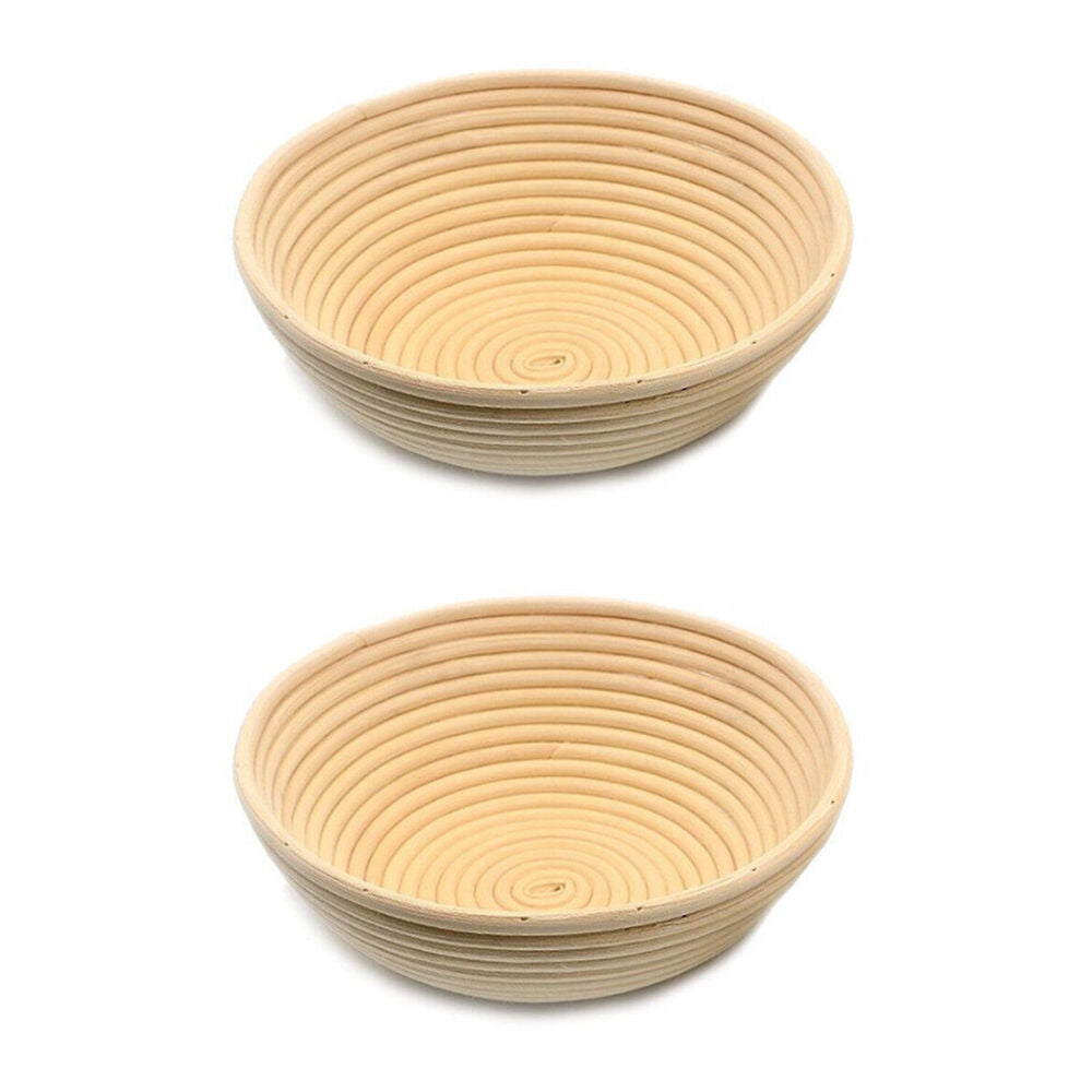 Brunswick Bakers Round Rattan 25cm Bread Banneton Basket (2 Pack)