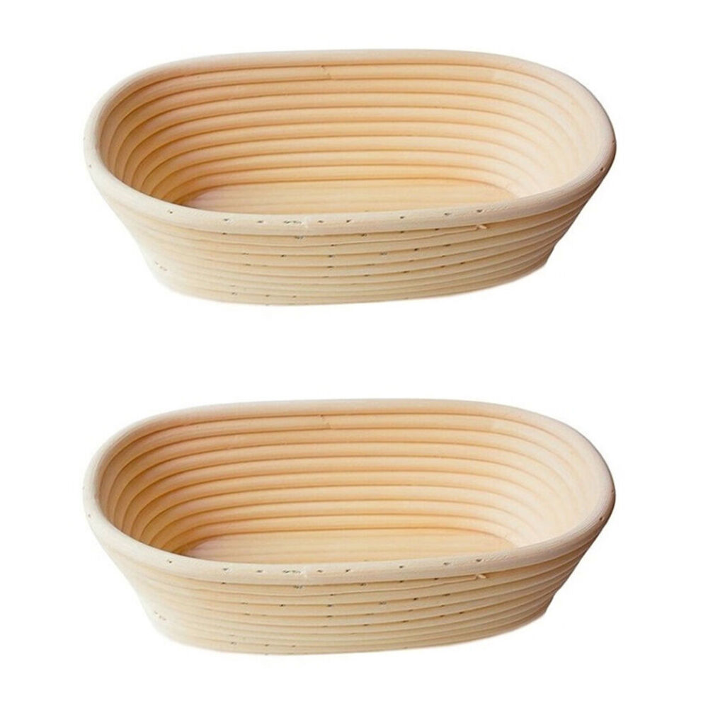 Brunswick Bakers Oval Rattan 23cm Bread Banneton Basket (2 Pack)