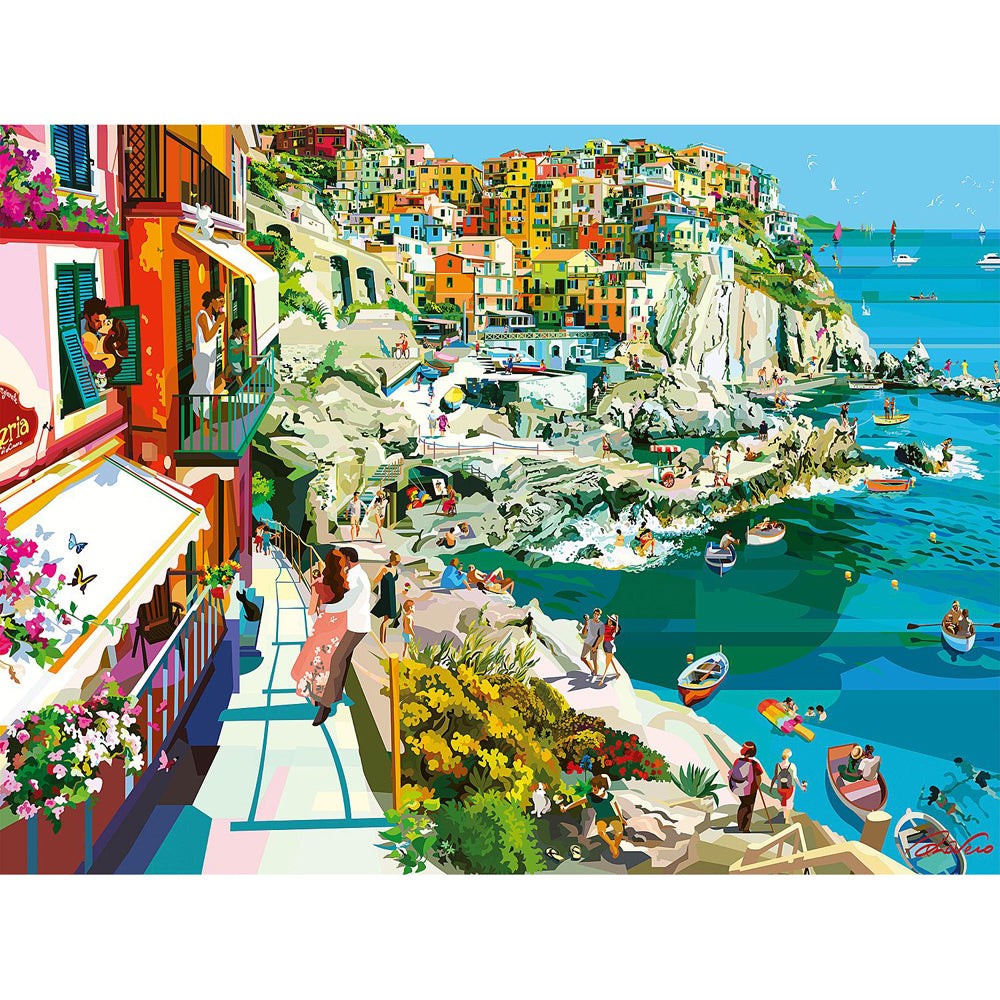 Ravensburger Romance in Cinque Terre Jigsaw Puzzle Piece Family Set (1500 Pieces)