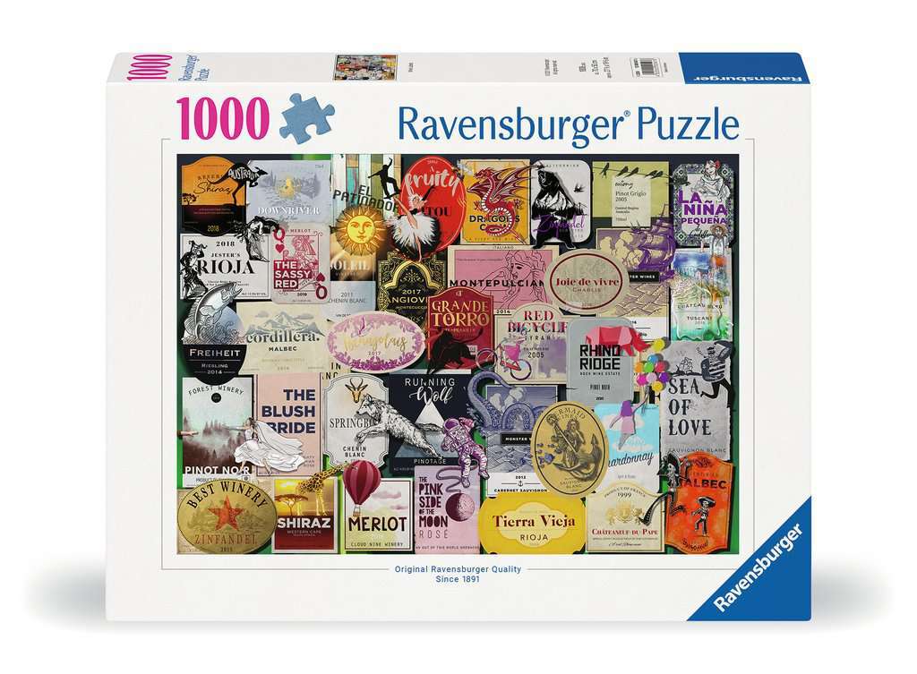 Ravensburger Wine Labels Family/Teens Jigsaw Puzzle Game/Toy 70x50cm (1000 Pieces)