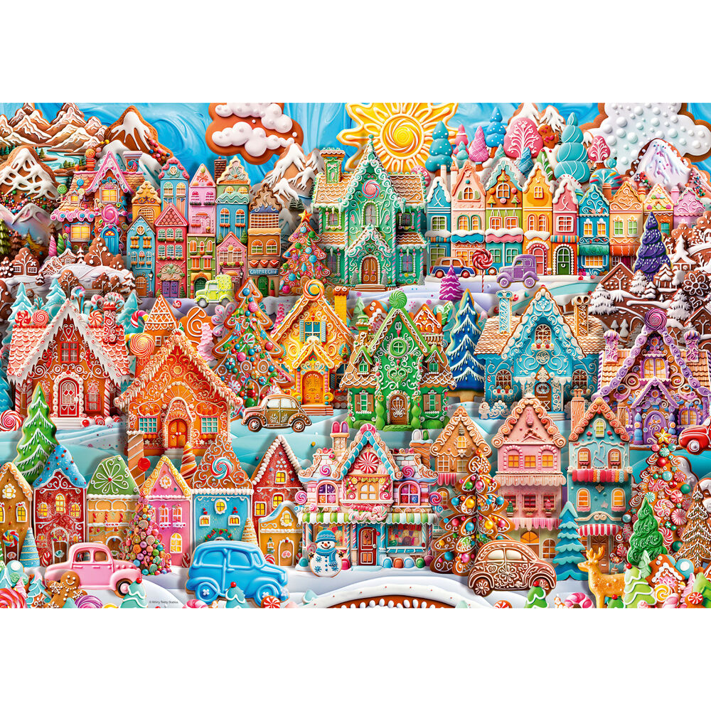 Ravensburger Christmas Cookie Village Jigsaw Puzzle Game 70x50cm 14y+ (1000 Pieces) — image 2