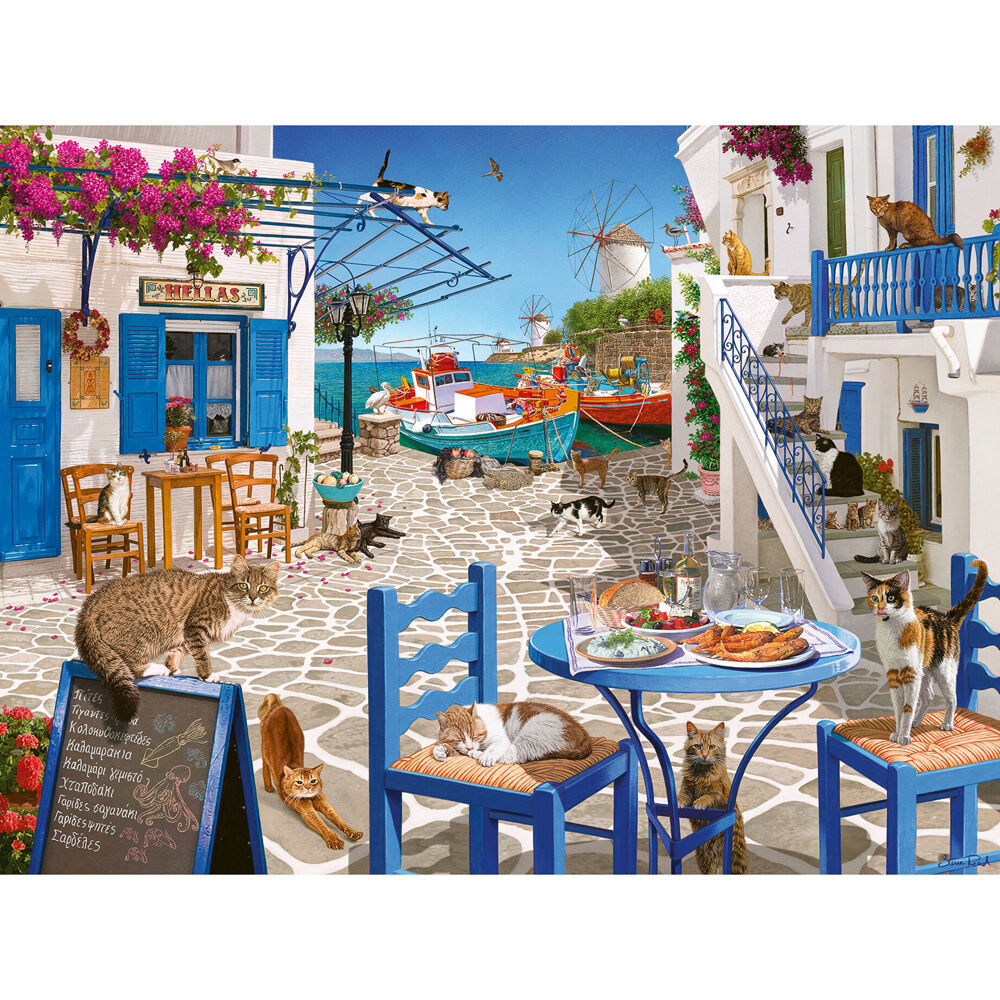 Ravensburger Cats Of Mykonos Jigsaw Puzzle Teens/Family 84x60cm 14y+ (1500 Pieces) — image 2