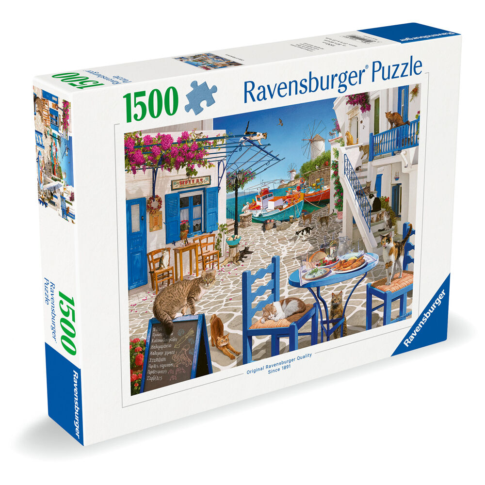 Ravensburger Cats Of Mykonos Jigsaw Puzzle Teens/Family 84x60cm 14y+ (1500 Pieces) — image 3