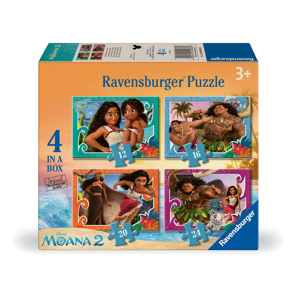 Ravensburger Disney Moana 4 In a Box Jigsaw Puzzle Kids Set