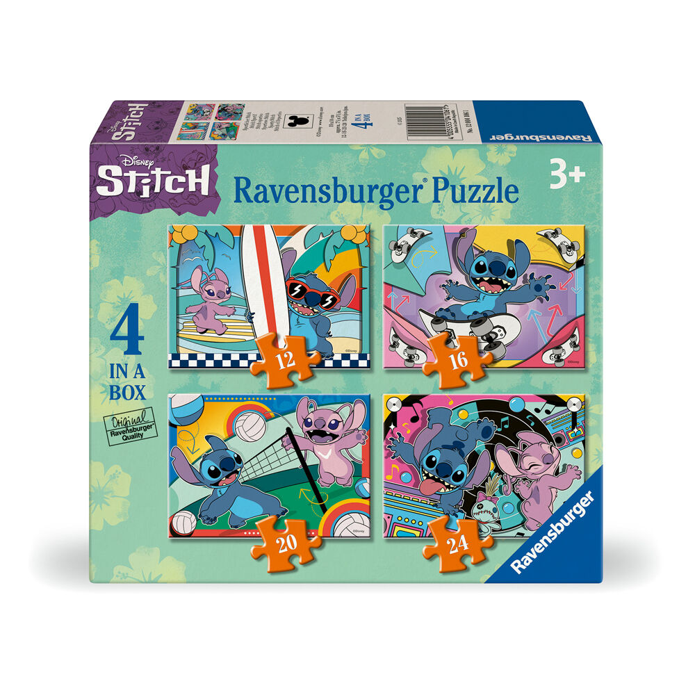 Ravensburger Disney Stitch 4-In-A-Box Jigsaw Puzzle 19x14cm Kids/Family 3y+