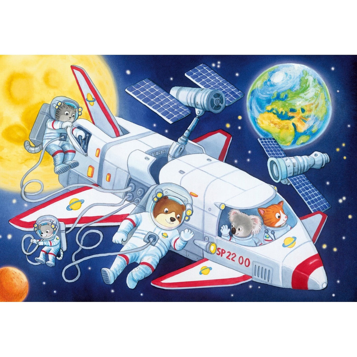 Ravensburger 2x24pc Ravensburger Animals In Space Jigsaw Puzzle 36x26cm Kids/Children 4y+