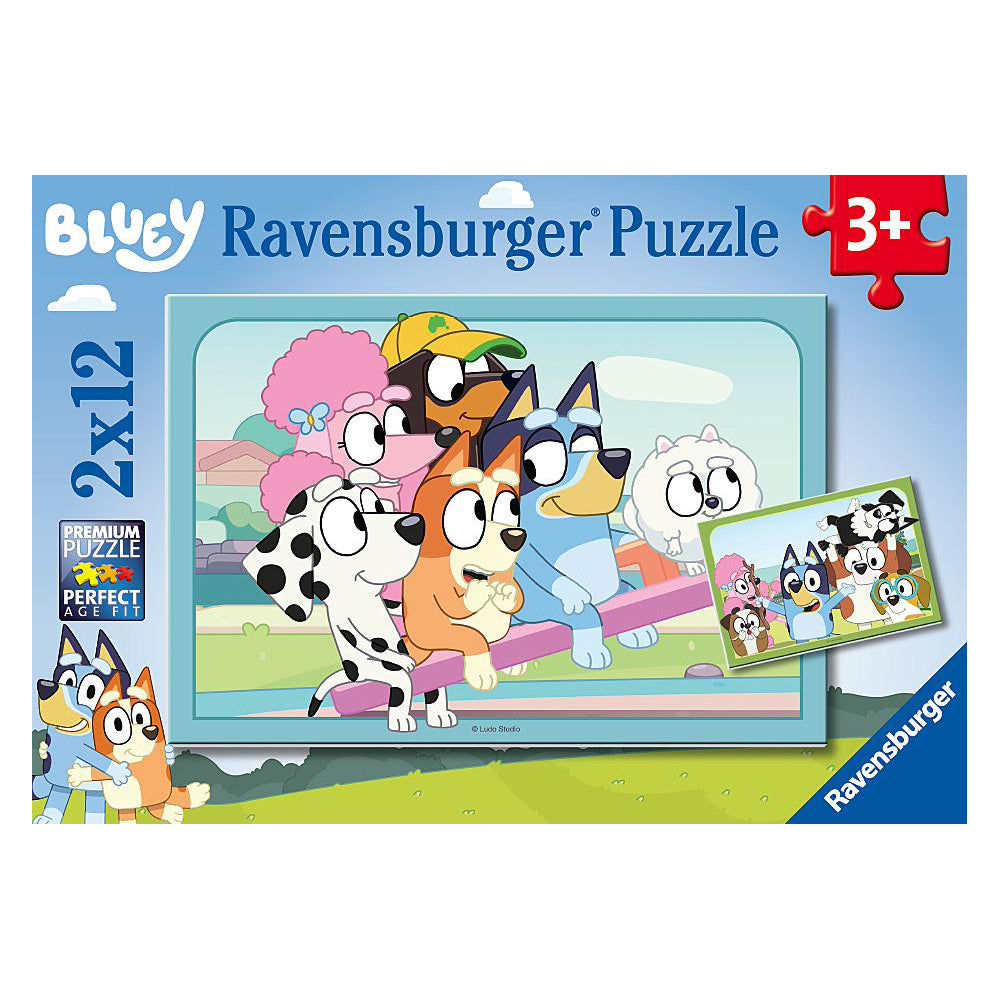 Ravensburger 2x12pc Fun With Bluey Jigsaw Puzzle Kids