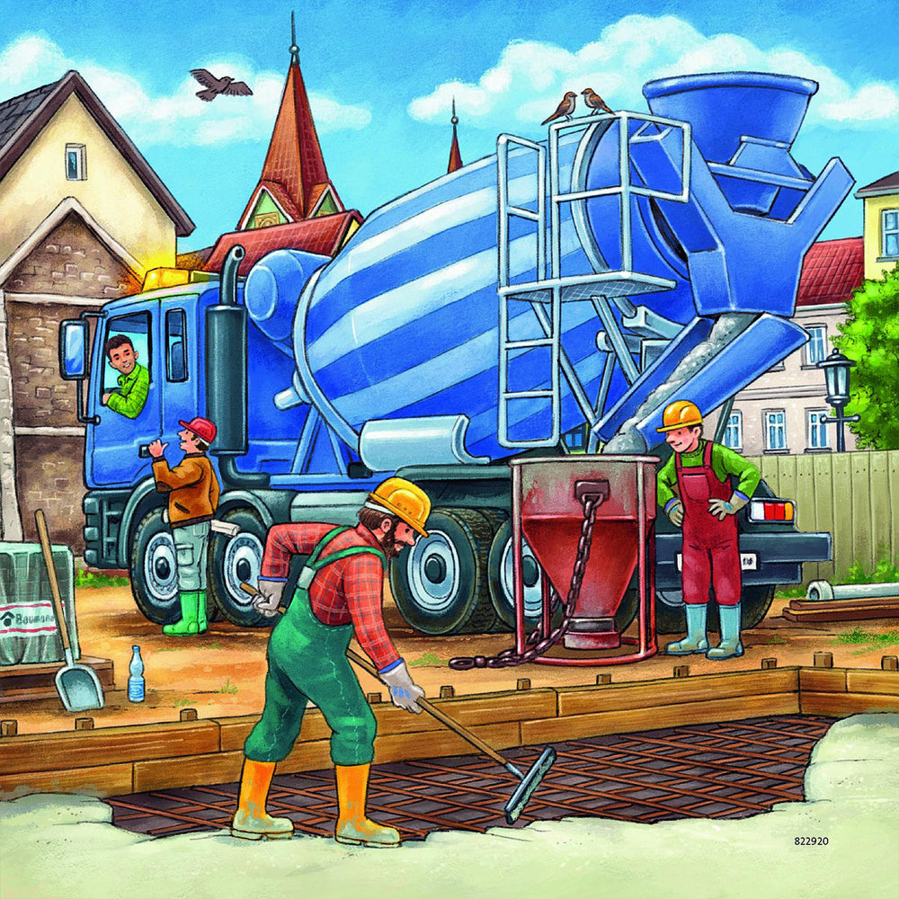 Ravensburger 3x49pc Construction Vehicle Kids Jigsaw Puzzle — image 3