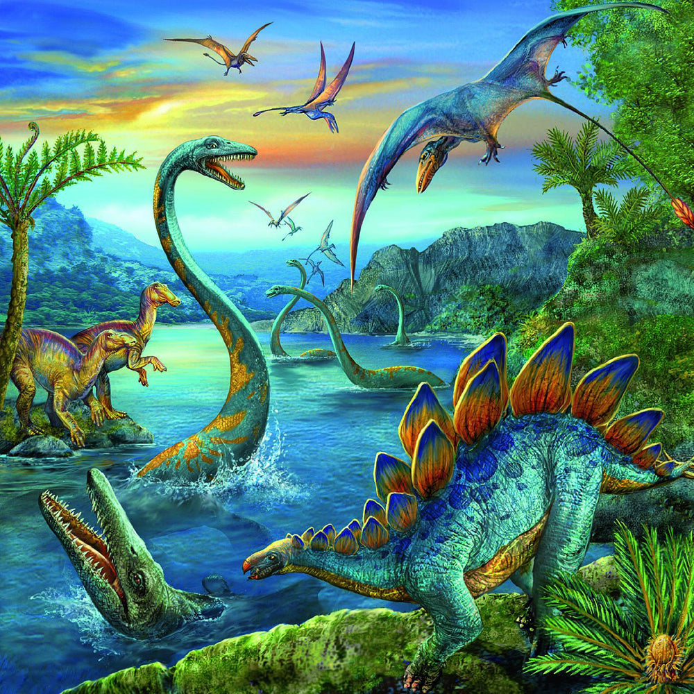 Ravensburger 3x49pc Dinosaur Fascination Jigsaw Kids Puzzle