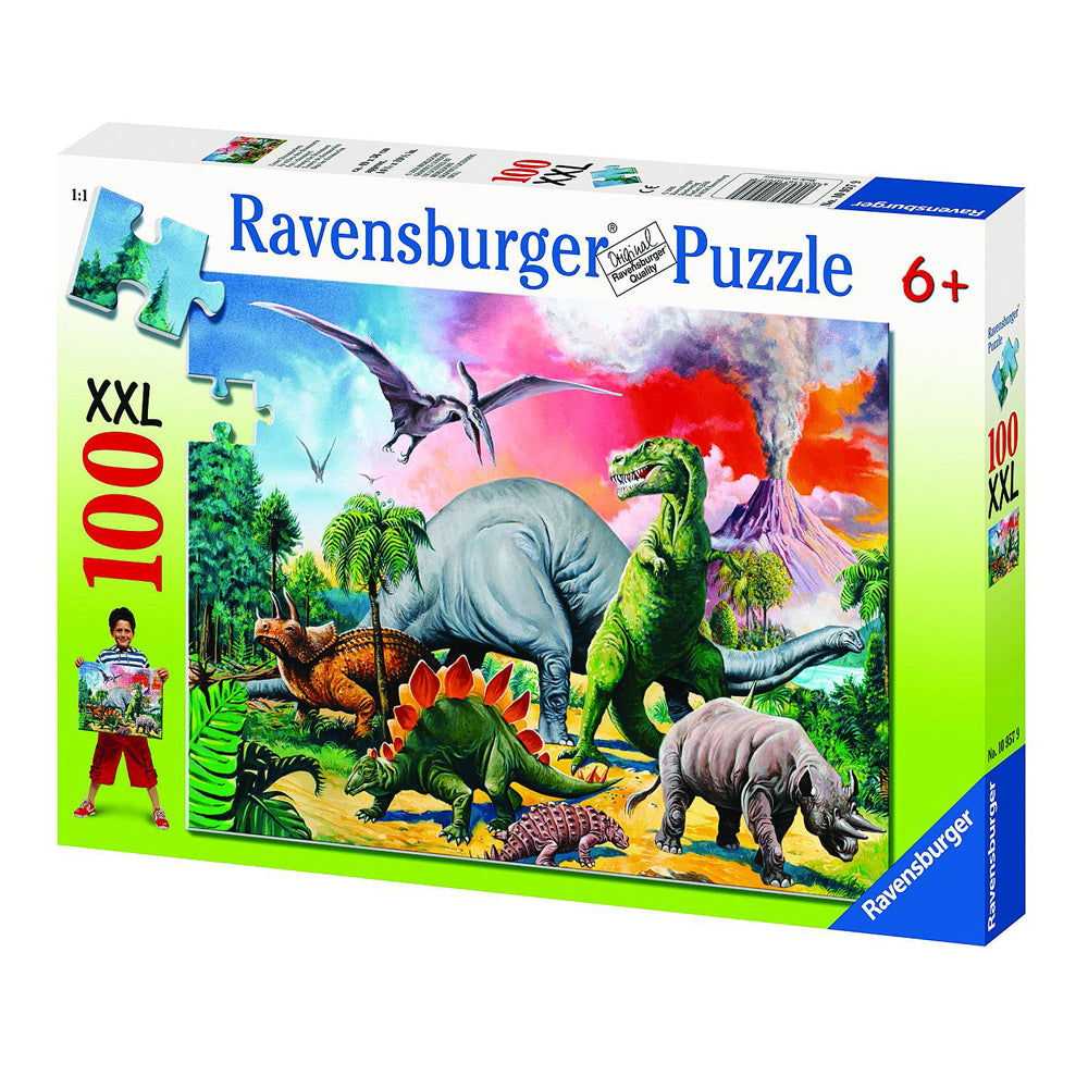 Ravensburger Among the Dinosaurs Theme Jigsaw Kids/Childrens Puzzle 6Y+ (100 Pieces)