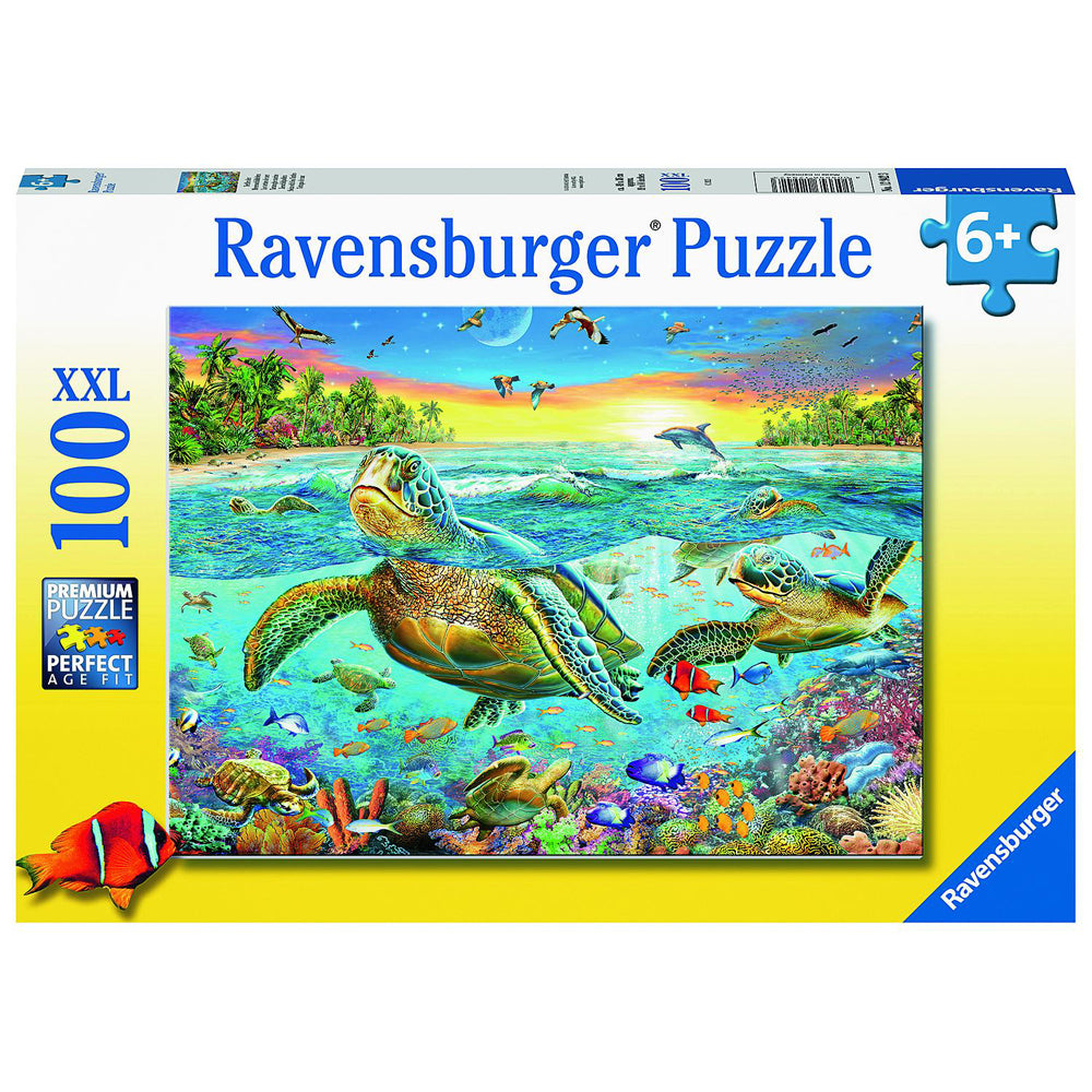 Ravensburger Swim With Sea Turtles Jigsaw Puzzle Game 49x36cm Kids 6y+ (100 Pieces)