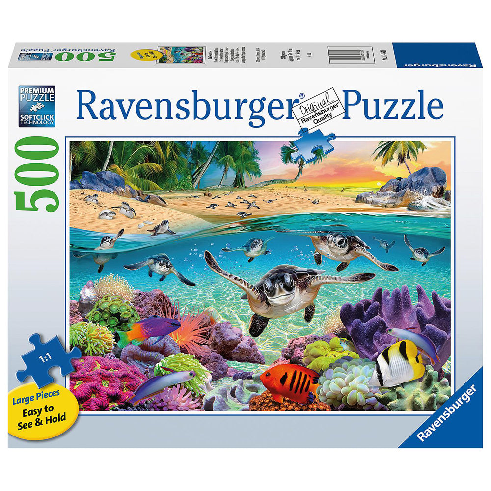 Ravensburger Race Of The Baby Sea Turtles Family Jigsaw Puzzle 70x50cm (500 Pieces)