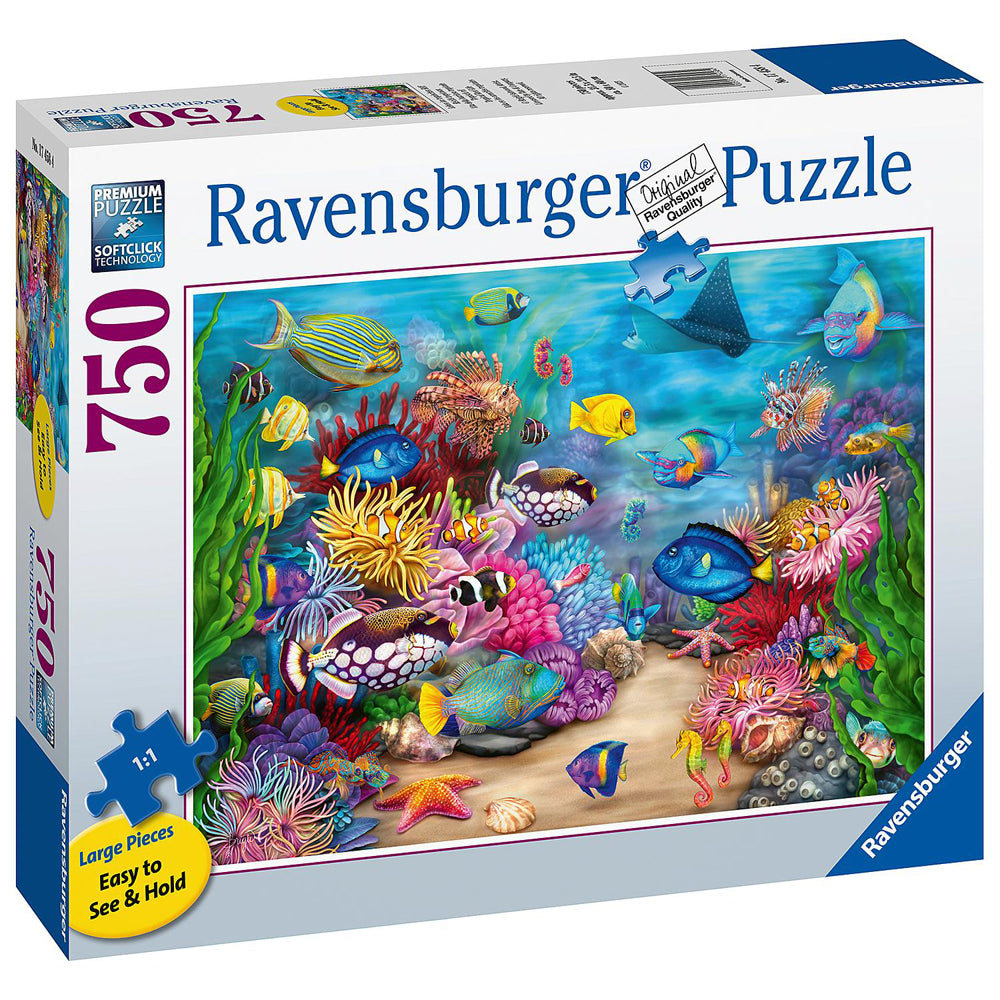 Ravensburger Tropical Reef Life Large Family Jigsaw Puzzle Set Family (750 Pieces) — image 2