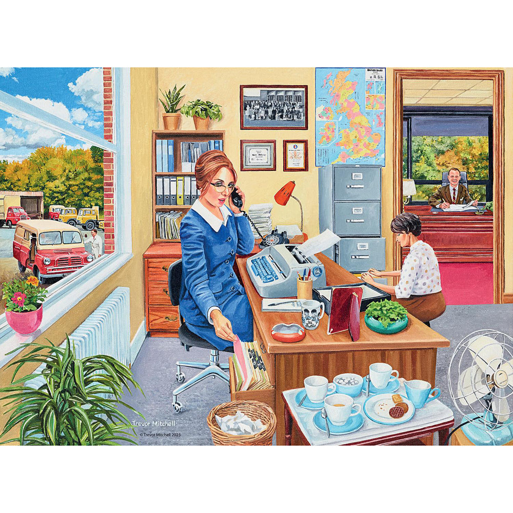 Ravensburger 4x500pc Ravensburger Happy Days No6 Work Day Memories Jigsaw Puzzle 49x36cm — image 2