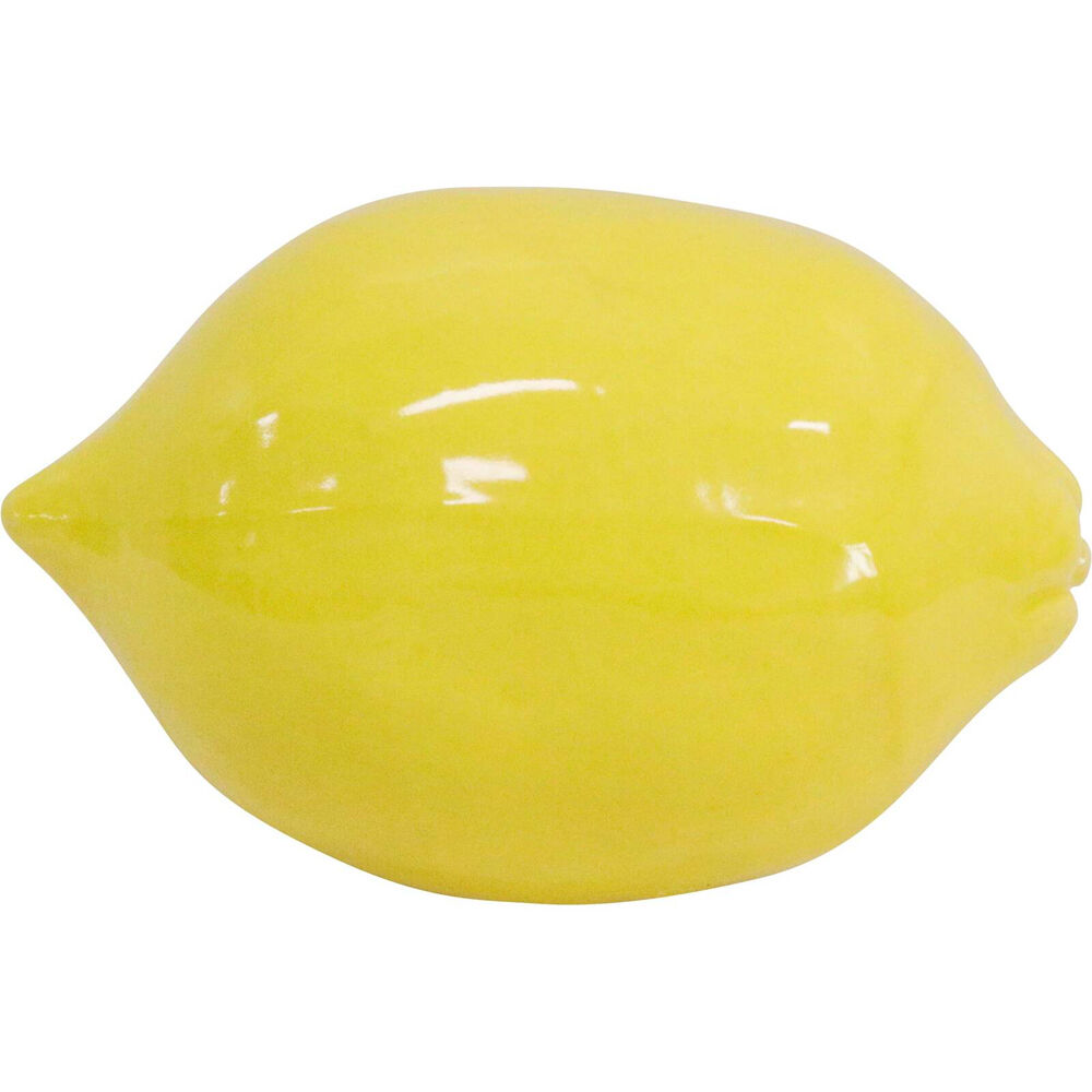 LVD Ceramic Lemon Sculpture Home/Room Tabletop Decor Medium 10cm Yellow