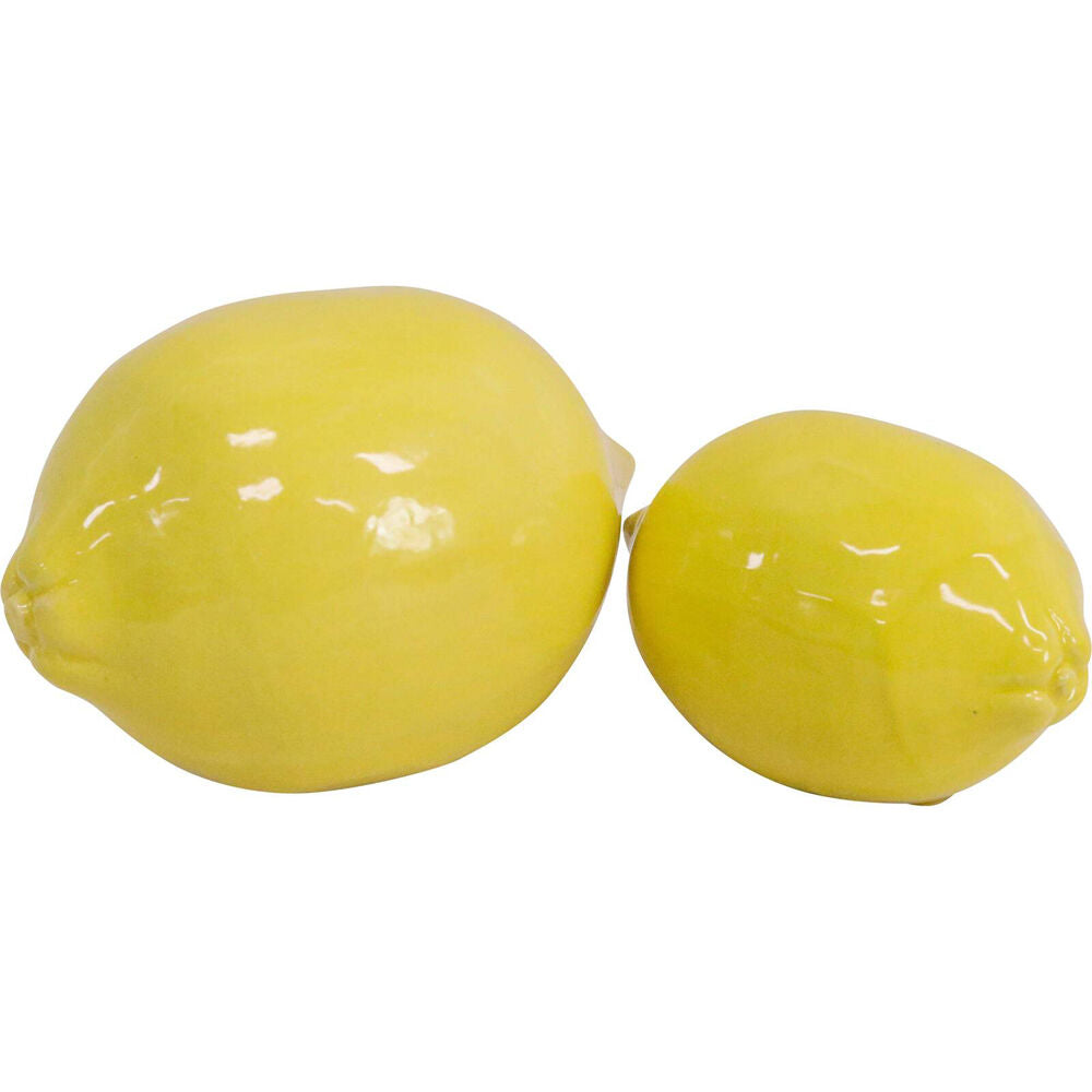 LVD Ceramic Lemon Sculpture Home/Room Tabletop Decor Medium 10cm Yellow — image 2
