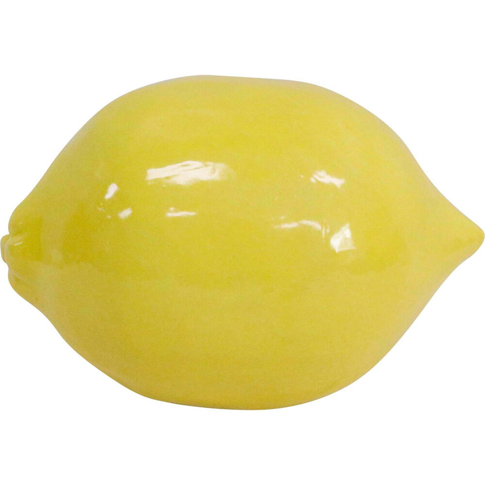 LVD Ceramic Lemon Sculpture Home/Lounge Tabletop Decor Large 13cm Yellow