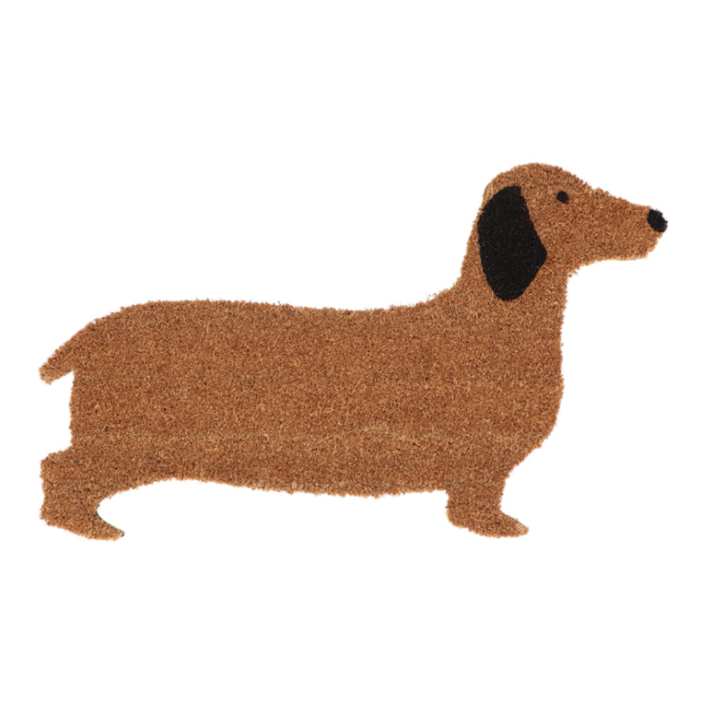 Esschert Design Doormat Dachshund Dog Indoor Outdoor Coconut Fibre 75.3cm Brown