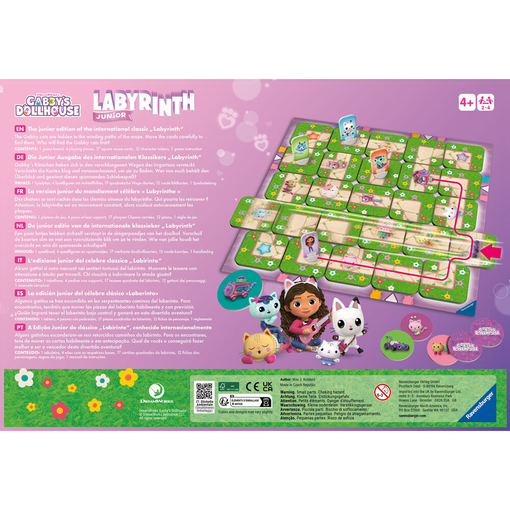 Ravensburger Kids Toy Gabby's Dollhouse Junior Labyrinth Maze Board Game 7y+ — image 2