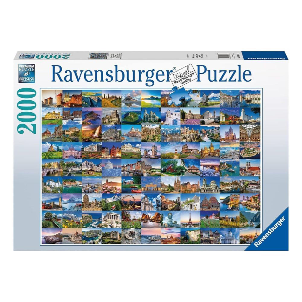 Ravensburger 99 Places In Europe Family Jigsaw Puzzle Set (2000 Pieces)