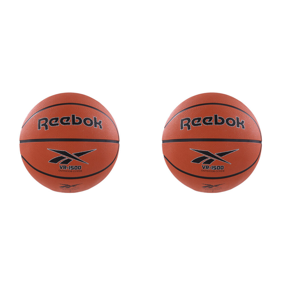 Reebok VR-1500 Durable Outdoor Recreational Basketball Size 6 Brown (2 Pack)