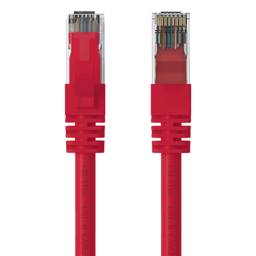 Cruxtec RJ45 Internet LAN 1m CAT6 10GbE Gigabit Speed Ethernet PVC Cable Red — image 5