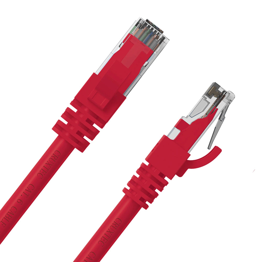 Cruxtec RJ45 Internet LAN 1m CAT6 10GbE Gigabit Speed Ethernet PVC Cable Red — image 3