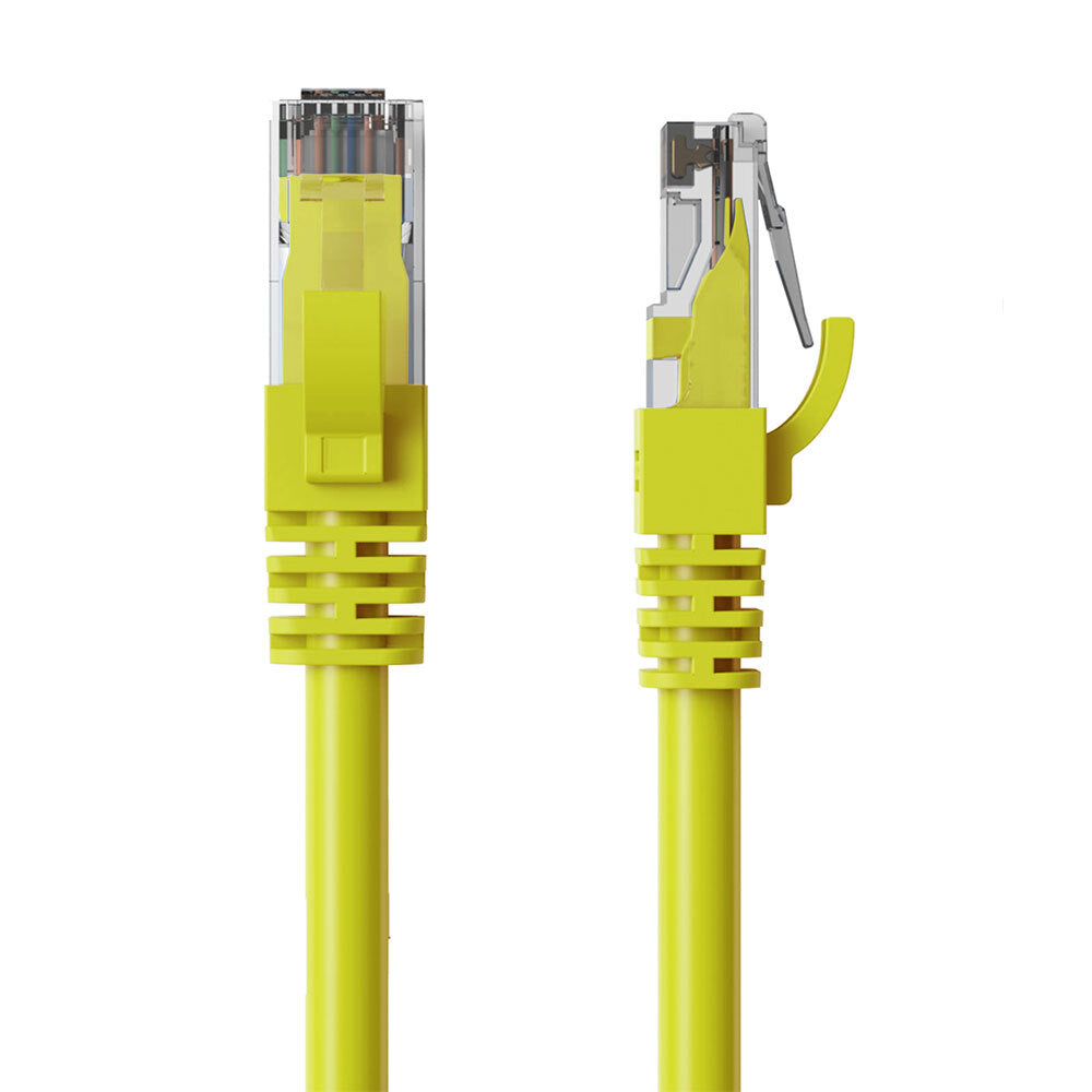Cruxtec 2m CAT6/RJ45 Network Lead Cable LAN Ethernet Internet Router Cord Yellow — image 2