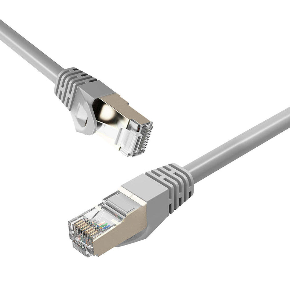 Cruxtec RJ45 10GbE Sf/ftp Cat7 Triple Shielding LAN Ethernet 30cm Black White — image 4