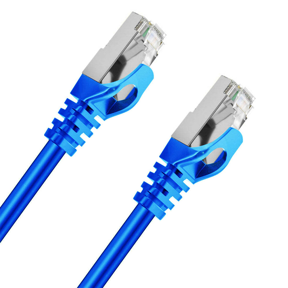Cruxtec 1m Cat7 RJ45 10GbE Sf/ftp Triple Shielding Ethernet Network Cable Blue — image 3