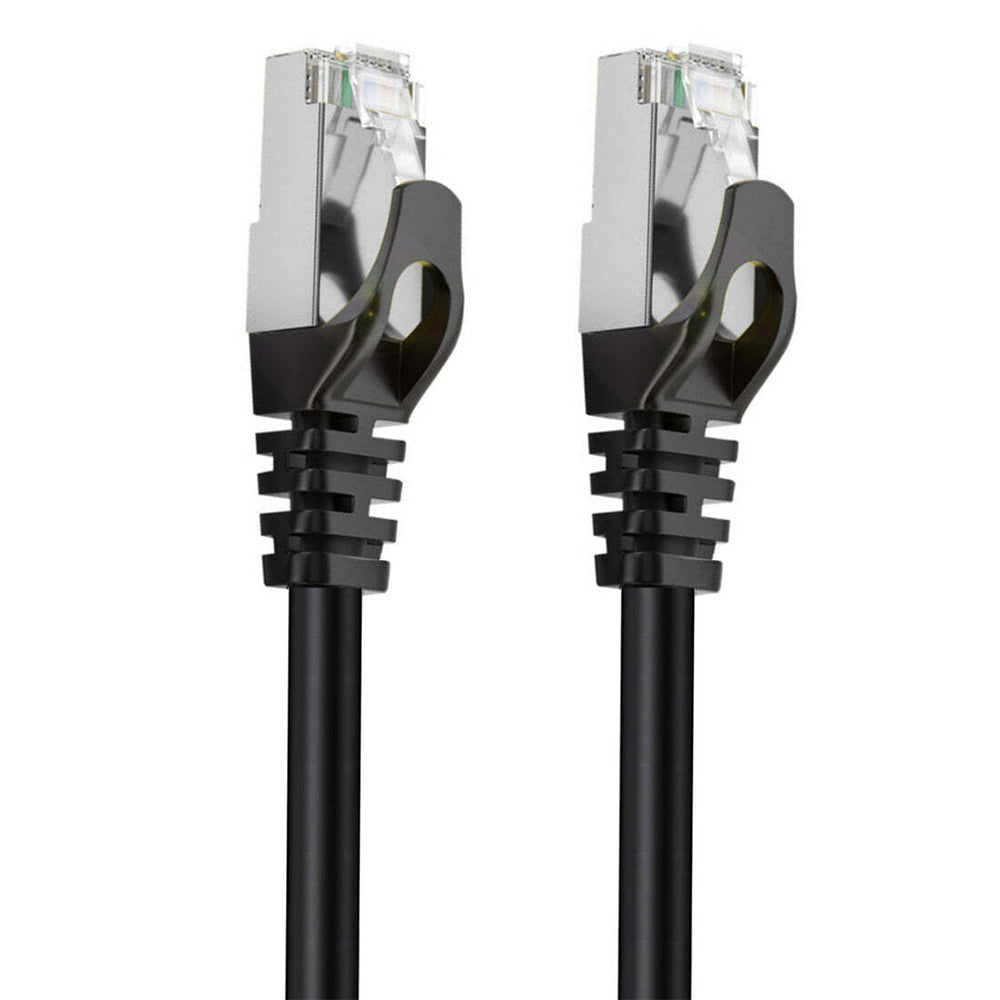 Cruxtec 10m Cat7 RJ45 10GbE Sf/ftp Triple Shielding Ethernet Network Cable Black — image 2