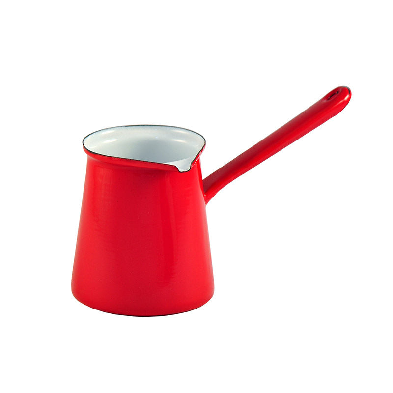Urban Style 7cm Enamel 750ml Turkish Coffee Pot/Chai Latte Warmer w/ Handle Red