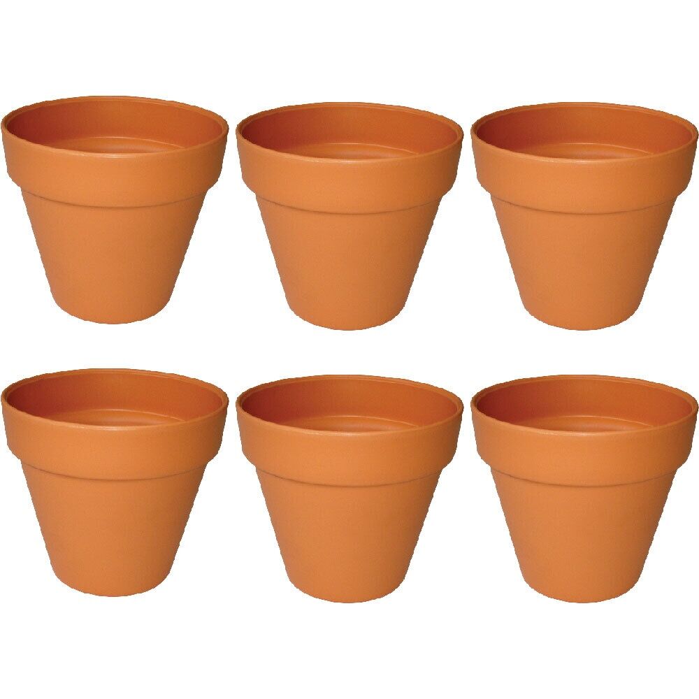 Homeleisure Replicotta Round Pot 150mm Outdoor Decorative Garden Decor (6 Pack)