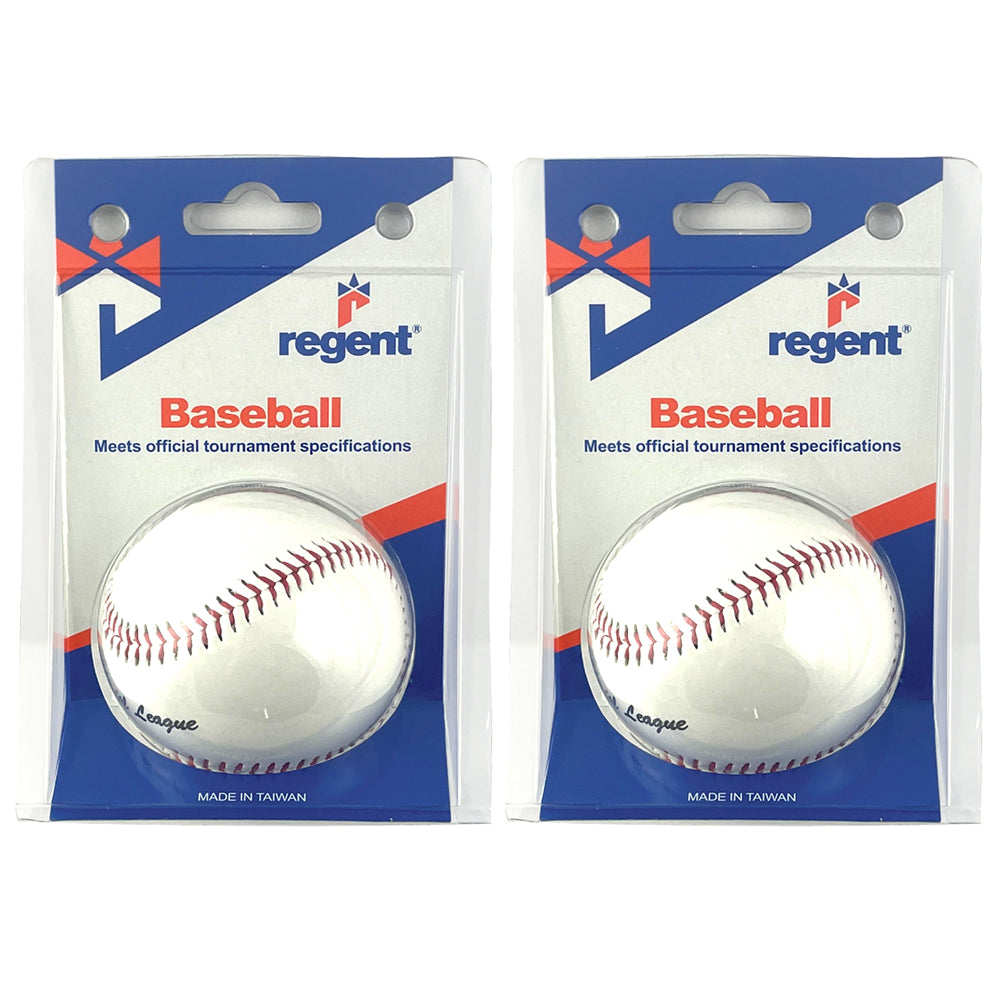 Regent 9" Parahyde Baseballs Outdoor Sports Game Practice/Training Ball White (2 Pack)