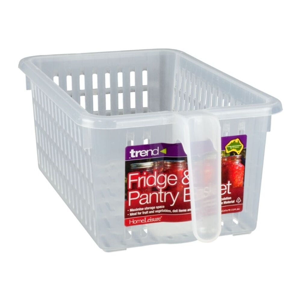 Homeleisure Home Leisure Fridge Basket Small Clear Kitchen Cooking Home Organisation — image 2