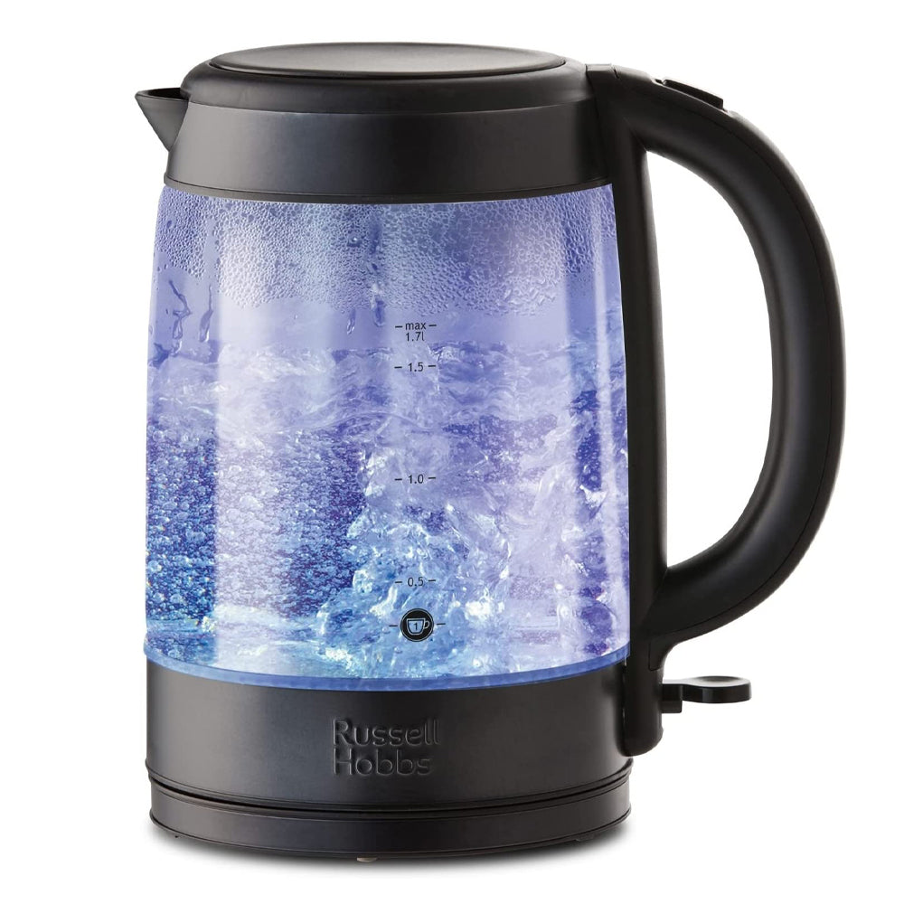 Russell Hobbs RHK172BCH Black Brooklyn 1.7L Glass Electric Water Kettle Jug SS