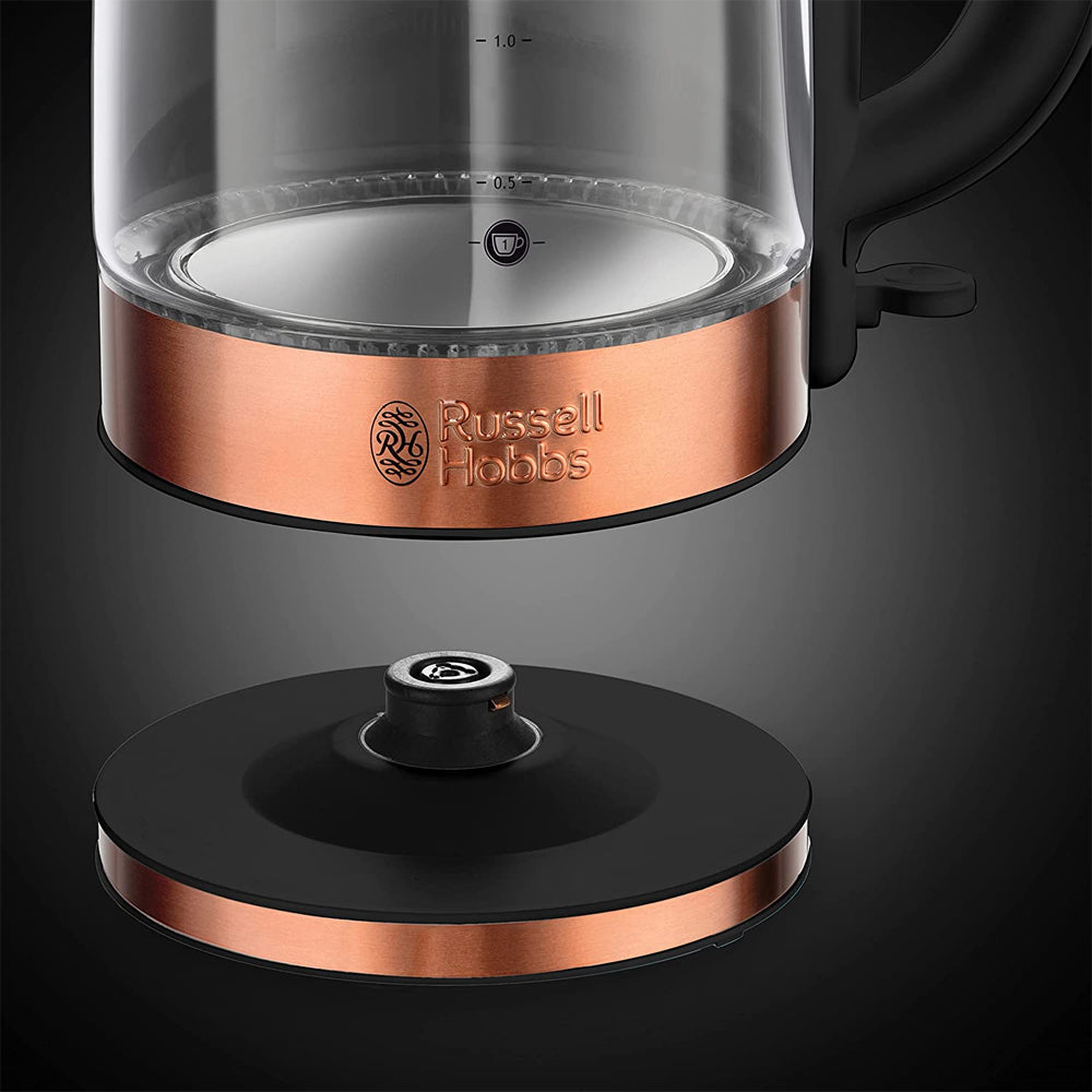 Russell Hobbs RHK172 Electric Brooklyn 1.7L Cordless Glass Water Kettle Copper — image 2