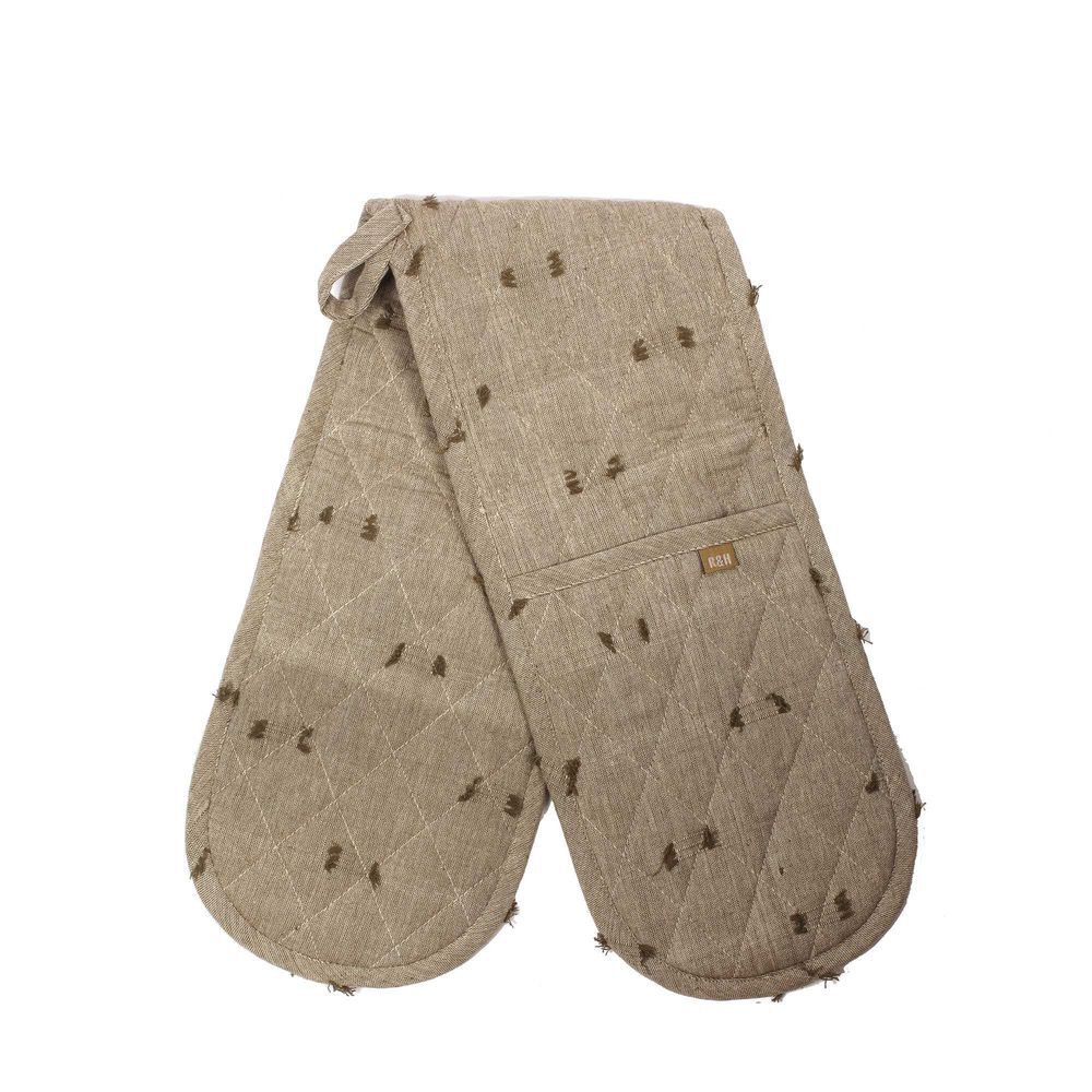 Belle Tuft Cotton Double Oven Glove 90x18cm Cooking Mitt Pot Holder Burnt Olive — image 2