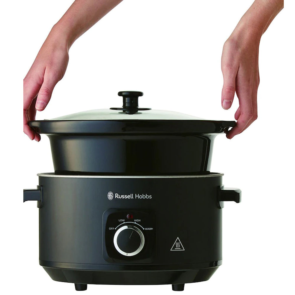 Russell Hobbs RHSC4A Electric 4L Slow Cooker/Ceramic Bowl Pot w/ Lid Matte Black — image 2