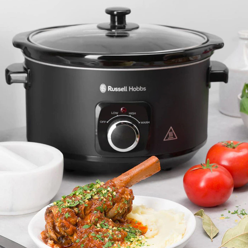 Russell Hobbs RHSC4A Electric 4L Slow Cooker/Ceramic Bowl Pot w/ Lid Matte Black — image 4