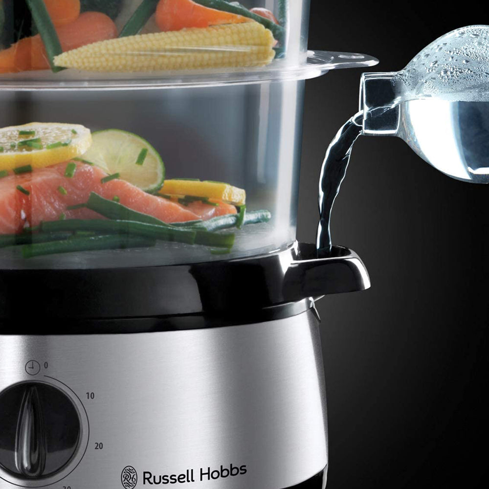 Russell Hobbs RHSTM3 Electric Cook@Home 9L Food Steamer SS 3-Tier Basket Cooker — image 4