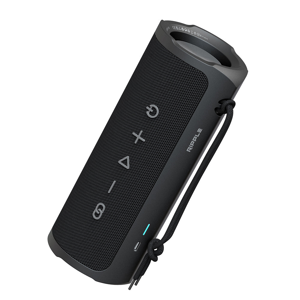 Hifuture Ripple 20W Portable Wireless Bluetooth Music Speaker w/ Strap Black