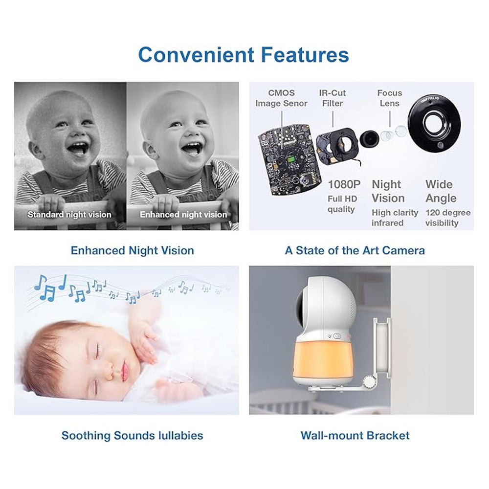 Vtech 2-Camera 5 Inch Smart HD Video Baby Monitor With Remote Access 1080p — image 2