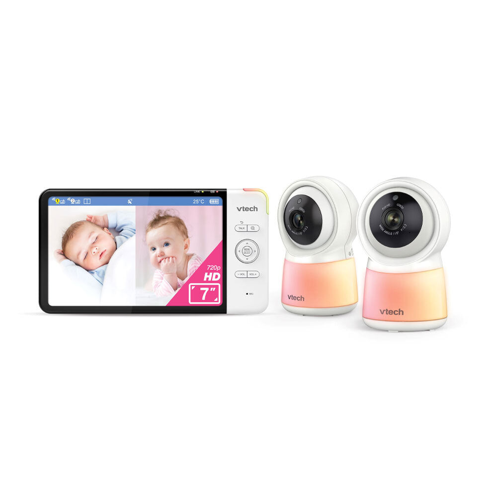 Vtech 2-Camera 7 Inch Smart HD Video Baby Monitor With Remote Access 1080p