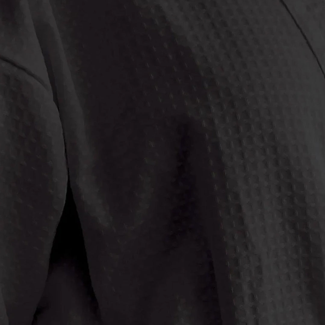 Jason Commercial Waffle Kimono Bathroom/Bedroom Robe Set 127cm Ebony 240GSM — image 2
