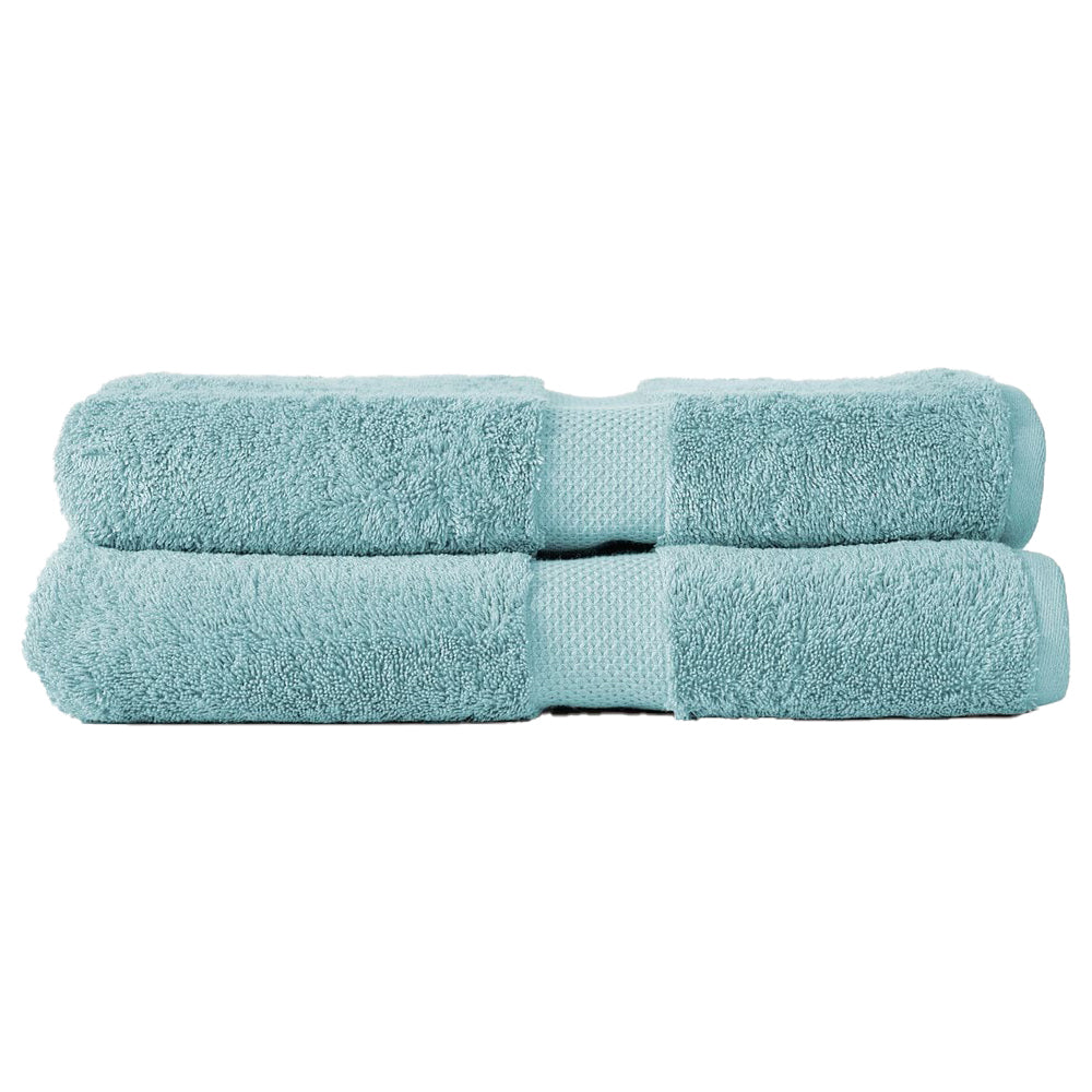 Canningvale Royal Splendour Bath Sheet Set Aqua Foam Home/Bathroom Decor (2 Pieces)