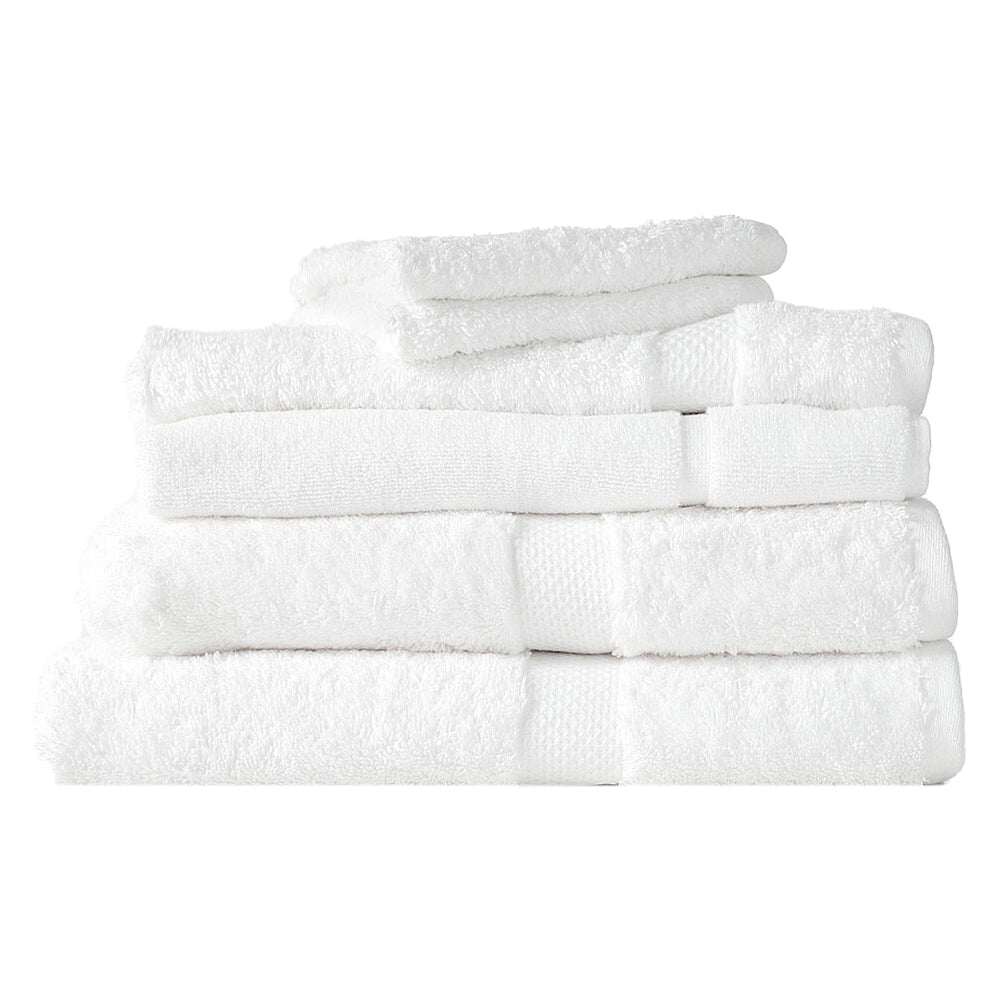 Canningvale Luxury Bathroom Towel Set Royal Splendour Home Decor (6 Pieces) — White