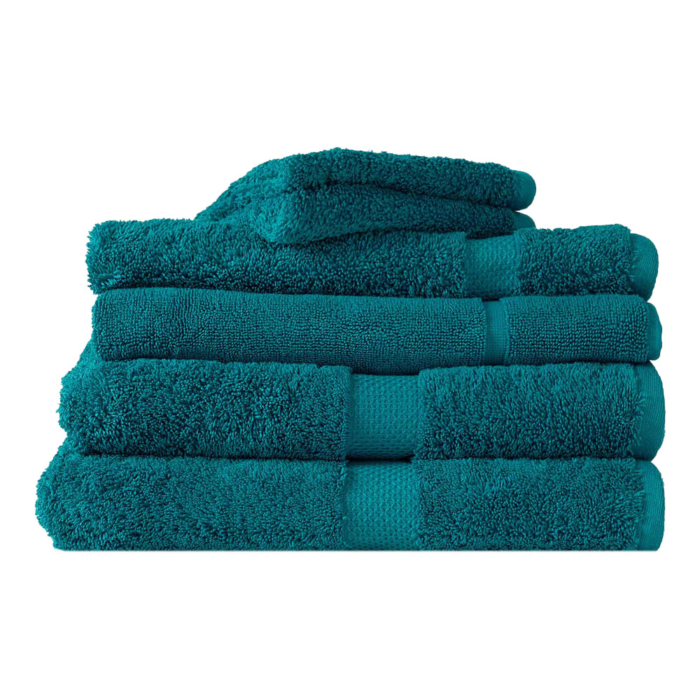 Canningvale Royal Splendour Bathroom Towel Set Luxury Home Decor Oceano Teal (6 Pieces)