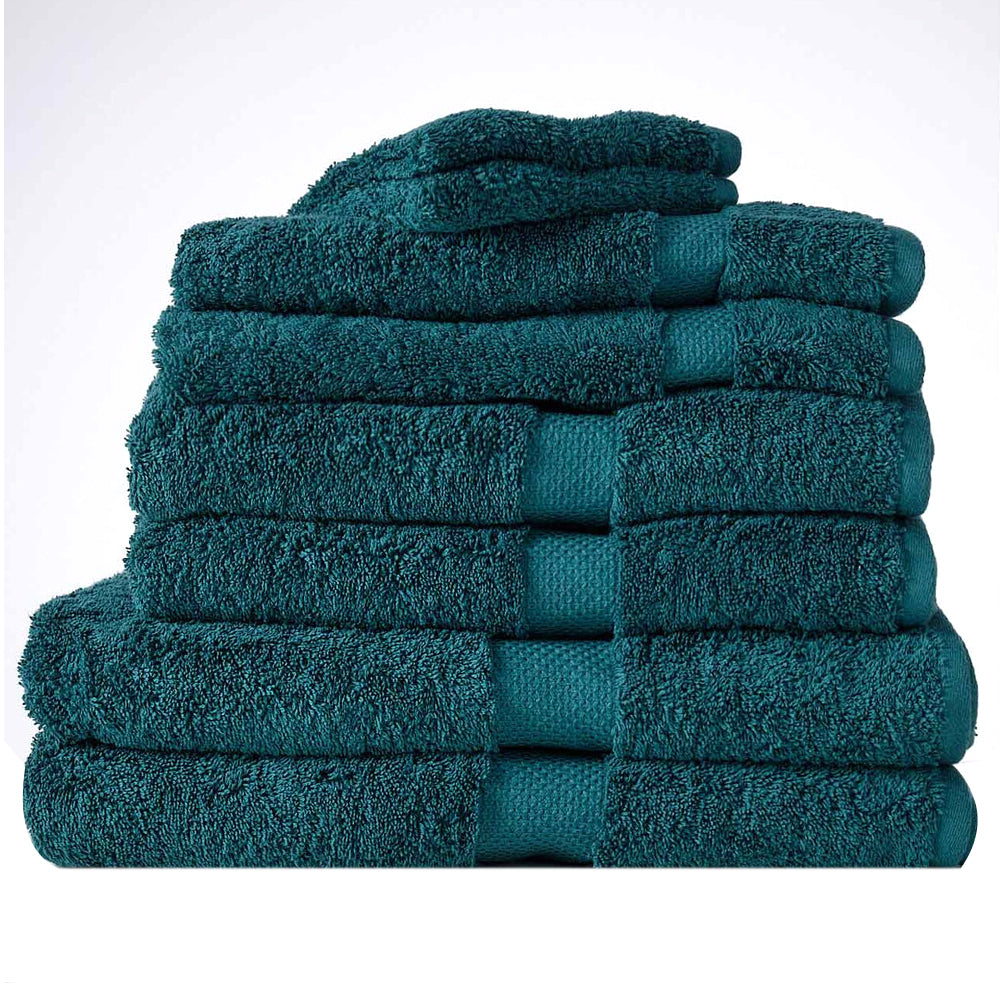 Canningvale Royal Splendour Home Decor Bathroom Towel Set Azzurrite Teal (8 Pieces)